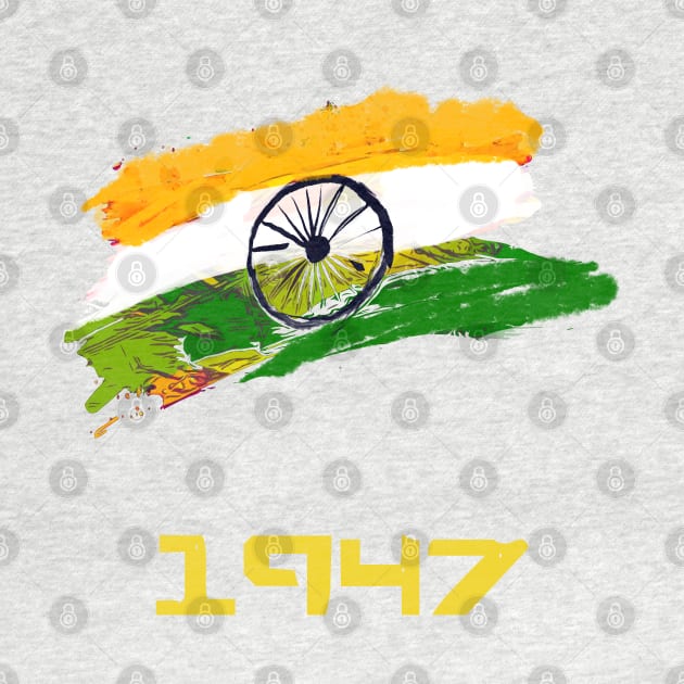 1947 India Flag by FasBytes